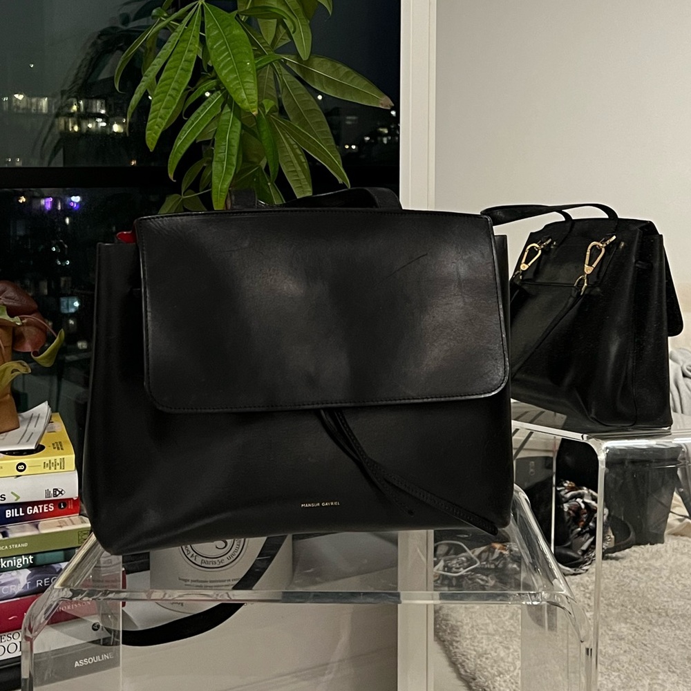Mansur Gavriel Black Leather Lady Bag